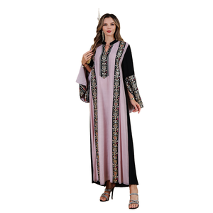 Automne printemps transfrontalier prêt à l'emploi brodé Abaya Robe élégante été robe musulmane du moyen-orient pour les porteurs de <span class=keywords><strong>Hijab</strong></span> faits - Product Image 6