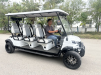 Voiturette de golf solaire 6 places à batterie lithium, véhicule de tourisme à énergie solaire, autonomie 100 km, certifiée CE, vente chaude