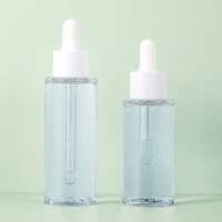 Flacon compte-gouttes en PETG à paroi épaisse de 30 ml, 40 ml, 50 ml, rechargeable, pour huile essentielle, sérum liquide original, émulsion, emballage cosmétique