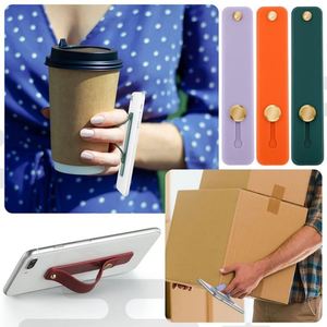 Support de téléphone universel en silicone couleur bonbon avec béquille, poignée et dragonne pour téléphone portable - Product Image 4