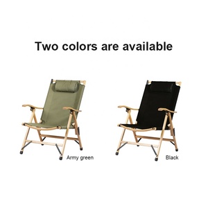 Silla Reclinable Plegable Moderna INature con Respaldo Ajustable, Muebles de Madera Sólida para Acampar al Aire Libre - Product Image 4