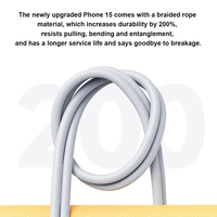 Cable de Datos USB-C a USB-C de Nailon de Alta Calidad, 1M, PD60W, Cable Trenzado de 60W, 3 pies/6 pies, para Teléfono 17, 15, 16, Cables de Carga Rápida