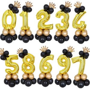 Globos de Número del 0 al 9 en Dorado Cromado de 32 Pulgadas, Decoraciones <span class=keywords><strong>para</strong></span> Fiestas de Cumpleaños, San Valentín y Navidad - Product Image 3