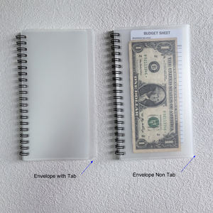 Etichetta personalizzata in plastica di dimensioni personali A6 fondi risparmio sfida Planner nero spirale agende di risparmio Tabbed in contanti - Product Image 2