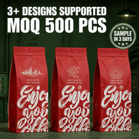 Bolsas de Café de Aluminio con Fondo Cuadrado, Resistentes a la Humedad, Impresión Personalizada, para Granos de Café, Bolsas de Empaque para Alimentos con Cierre, 250g, Venta al Por Mayor