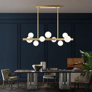 Moderne Nordische Wohnzimmer-Hängeleuchte aus Glas und Gold - Product Image 5