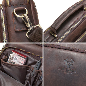 Zorerpaul — <span class=keywords><strong>Mini</strong></span> sac en cuir véritable pour homme, sacoche décontractée à bandoulière, sac de voyage - Product Image 5