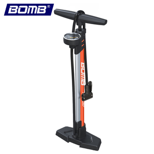 Pompe à pied portable BOMB 160 PSI pour vélo, en acier durable, compatible VTT, vélo de route, valve Presta et Schrader, pour vélo de piste - Product Image 1