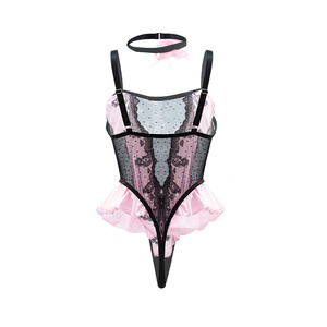 Uniforme de Cosplay de Alta Calidad, Lencería Sexy, Disfraz de Sirvienta, Conjunto de Lencería Transparente con Encaje Sexy para Mujer, Talla Grande - Product Image 2