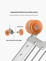 Valise à roulettes de style Dream Traveler, grande capacité, épaissie, 37L, en alliage d'aluminium-magnésium, avec serrure TSA, étanche, ultra-légère