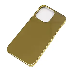 Gold Plastic Bottom Case Phone Case 2023 Custom Design Luxury Laser Engraved Logo Pattern for Iphone Mobile Phone Cases and Bags