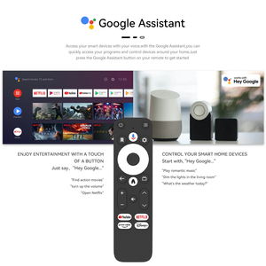 Boîtier TV intelligent Android Ott certifié pour Android 11, processeur quadricœur, décodeur 4K H.265, 1 Go 8 Go 1080P, commande vocale Bluetooth, dongle - Product Image 5