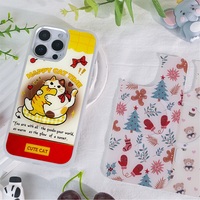 Coque de téléphone à panneau arrière magnétique remplaçable pour Iphone17/17pro/17promax/17air avec le chat alimentaire coloré doré