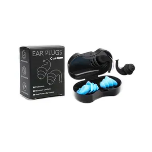 Silicone Ear Plugs para dormir Ruído Cancelando Super macio, reutilizável Proteção Auditiva Tampões