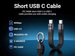 สายชาร์จเร็ว USB C to USB C PD 3.1 กำลังไฟ 240W รองรับการถ่ายโอนข้อมูล 40Gbps USB4 รองรับวีดีโอ 8K สายถักซิลิโคนความเร็วสูง - Product Image 4