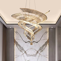 Lustre de luxe pour salon et salle à manger Luminaire suspendu led