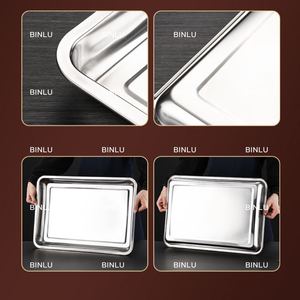Abordable Multifonction De Qualité Alimentaire Multi Taille Épais En Acier Inoxydable #304 Plateaux Buffet Réchauffeur Cuisson 4.8cm x 40cm x 30cm | BINLU - Product Image 4