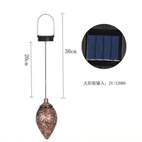 Lampe solaire LED étanche pour pot de fleurs de jardin, petite, rechargeable avec capteur de lumière