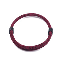 Bracelet tressé fait main pour couple étudiant, double fermoir réglable, multicolore, avec ancre, cadeau pour femme - Grande Vente
