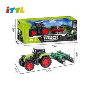 새로운 디자인 금속 다이 캐스트 농부가 쟁기 카트 뒤집기 5-7 세 어린이를위한 농장 트랙터 트럭 장난감 - Product Image 6