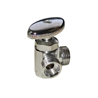 Robinet d'angle Duotian DT0488 au design moderne, type américain, en laiton chromé poli, poignée ovale, 1/2"-3/4", accessoire pour robinet d'eau