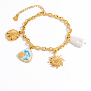 Pulsera de Acero Inoxidable con Baño de Oro de 18K para Mujer, Accesorios de Lujo Ligero de Alta Gama, Pulseras de Cadena y Eslabones de Moda - Product Image 5