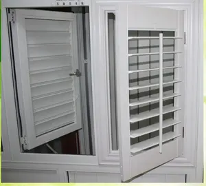 Economic And Durable Decorative Pvc Roller Shutter Plantation Louver Window From China