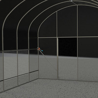 Serre de jardin galvanisée en arc rond à usage domestique 4x4m serre de jardin tunnel en film plastique à vendre