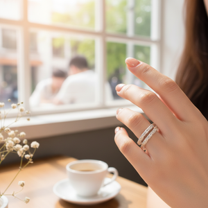 Vendita calda elegante semplice strass in lega di strass regolabile Design di tendenza gioielli di moda per ragazze all'ingrosso - Product Image 3