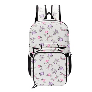 Thân thiện với môi trường tái tạo vải thăng hoa in hoa nữ Máy Tính Xách Tay sinh viên Ba lô - Product Image 4
