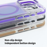 Coque de téléphone magnétique à effet dégradé pour iPhone 17 Air 16 15 14 13 Pro Max 12 11, couleurs changeantes