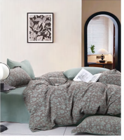 Parure de lit jacquard grande taille en fil teint lavé 60S de haute qualité, quatre pièces, avec housse de couette et taies d'oreiller pour maisons et dortoirs