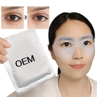 Masque pour les yeux en bio-cellulose de thé vert, motif papillon, aux herbes, algues et noix de coco, réduit les cernes, OEM