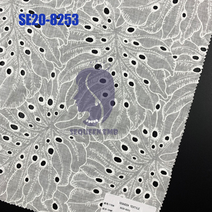 <strong>White</strong> Ivory Cotton <strong>Voile</strong> 9088 Eyelet Embroidery Lace for Girl's Summer Dress Skirt Textiles Garments Embroidery Fabric - Product Image 4