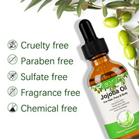 ALIVER Huile pour le corps, les mains et le visage, soin de la peau sain et en vrac, hydratant, huile de jojoba 100% pure biologique, huile essentielle pour la croissance des cheveux