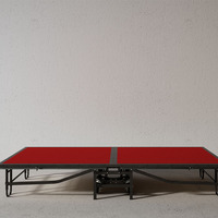 Plateforme de Scène Mobile Portable pour Événements avec Support d'Éclairage, Podium en Aluminium à Hauteur Réglable