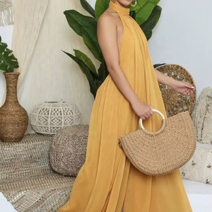 Combinaison ample sans dos en mousseline de soie décontractée pour femmes, nouvelle collection transfrontalière populaire d'OuYaan - Product Image 5