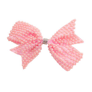 4 Inch Gorgeous Rhinestones Hair Bows with Clips Girls Wholesale Diamond Pearl Hair Clips European & American Style Daily Use - Product Image 4