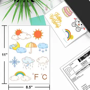 Inkjet Printable Full Color A3 A4 Waterproof Self Adhesive Glossy / Matte / Clear PP Film Sheet Photo Vinyl Sticker Paper A4