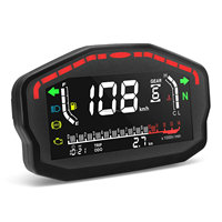 Instrument LCD à écran couleur réglable 1-6 vitesses carburateur EFI voiture universel