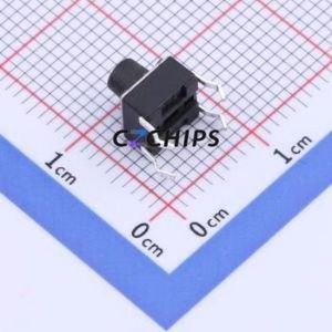 YTS1R0012EBT00 Tactile Switch Through hole Component (THT),6x6mm Switch Single Pole Single Throw Round Button 2.5N Through Hole - Product Image 2