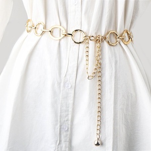 Stylish Ladies Metal Round Ring Belt Fashionable Clothing Accessory Pendant <strong>Waist</strong> <strong>Chain</strong> - Product Image 1