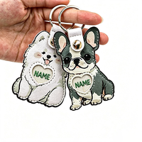 RR Pet Dog Kits de punto de cruz en blanco para nombres de mascotas, colgantes y dijes de punto de cruz para nombres de mascotas, dijes de punto de cruz DIY de autoacabado