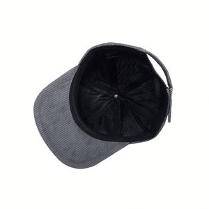 Wholesale Blank Custom Embroidery 6 Panel Corduroy Plain Vintage <b>Khaki</b> Snapback <b>Hats</b> Cap - Product Image 6