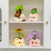 Vente en gros de jouets en peluche en forme de fleur de 7 pouces Machines à coudre de style Noël fabriquées en usine avec un matériau de doublure en maille