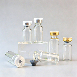 Flacon en verre transparent à visser sécurisé avec joint hermétique pour l'échantillonnage en laboratoire pharmaceutique et la conteneurisation sécurisée - Product Image 1