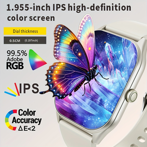 Montre connectée SENBONO T13 avec écran TFT HD ultra-fin <span class=keywords><strong>de</strong></span> 1,955 pouces, bracelet en silicone, étanche IP68, suivi <span class=keywords><strong>du</strong></span> <span class=keywords><strong>cycle</strong></span> <span class=keywords><strong>menstruel</strong></span> et <span class=keywords><strong>du</strong></span> sommeil pour femmes - Product Image 5