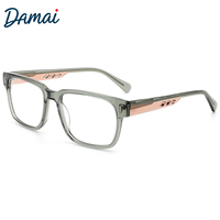 FD5672 Montures optiques carrées surdimensionnées en acétate pour hommes, style professionnel, Monturas De Acetato