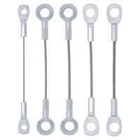 Câble en acier à haute résistance de 3,0 mm avec extrémités à double œillet pour levage sécurisé, hoisting et usage industriel.