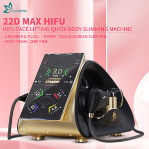 Appareil de lifting du visage HIFU 22D MAX à double poignée, appareil de remodelage corporel par ultrasons, profondeur focale de 4,5 mm, modèle de bureau - Product Image 1